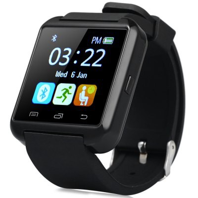U8S Smart Bluetooth 3.0 Watch Outdoor Sports Smartwatch - BLACK